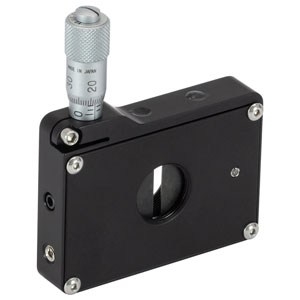VA100/M - Adjustable Mechanical Slit, M4 Tap, Metric Micrometer