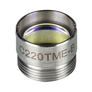 C220TME-B - f = 11.00 mm, NA = 0.25, Mounted Geltech Aspheric Lens, AR Coating: 600-1050 nm 