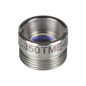C350TME-B - f = 4.5 mm, NA = 0.42, Mounted Geltech Aspheric Lens, AR: 600-1050 nm