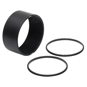 SM2M10 - SM2 Lens Tube Without External Threads, 1in Thread Depth, Two Retaining Rings Included