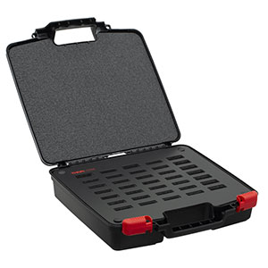 KT04 - Storage Box for Mounted Ø1in Round Optics (26 Slots: 0.45in Thick; 9 Slots: 0.65in Thick)