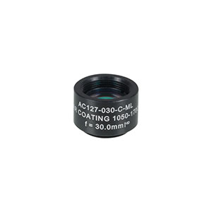 AC127-030-C-ML - f=30 mm, Ø1/2in Achromatic Doublet SM05-Threaded Mount, ARC: 1050-1700 nm 