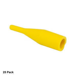 190044P - Yellow Strain Relief Boot for Ø900 µm Tubing, 25 Pack