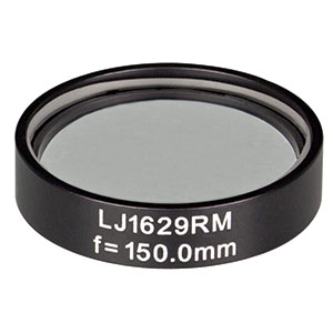 LJ1629RM - f = 150.0 mm, Ø1in, N-BK7 Mounted Plano-Convex Round Cyl Lens