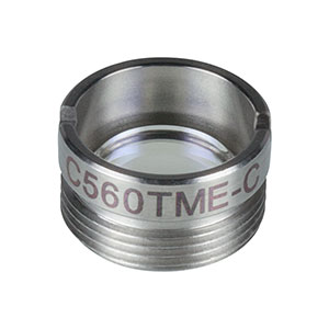 C560TME-C - f = 13.9 mm, NA = 0.18, WD = 11.7 mm, Mounted Aspheric Lens, ARC: 1050 - 1700 nm