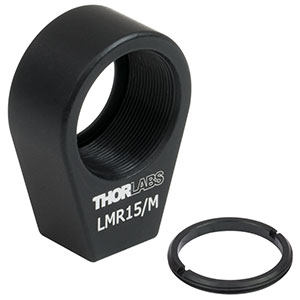 LMR15/M - Lens Mount with Retaining Ring for Ø15 mm Optics, M4 Tap