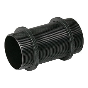 SM1T20 - SM1 (1.035in-40) Coupler, External Threads, 2in Long, Two Locking Rings