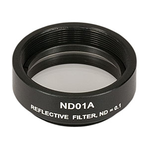 ND01A - Reflective Ø25 mm ND Filter, SM1-Threaded Mount, Optical Density: 0.1 