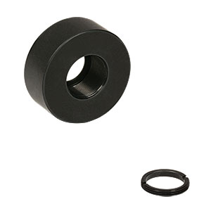 AD11T - Ø1in OD Adapter for Ø11 mm Optic, Internally Threaded, 0.38in Thick