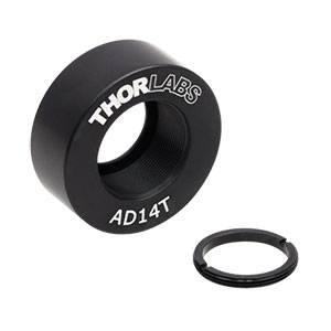 AD14T - Ø1in OD Adapter for Ø14 mm Optic, Internally Threaded, 0.38in Thick