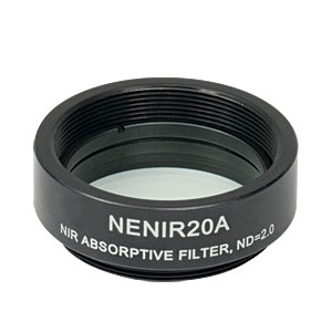 NENIR20A - Ø25 mm NIR Absorptive ND Filter, SM1-Threaded Mount, OD: 2.0