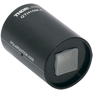 GTH10M-A - Mounted Glan-Thompson Calcite Polarizer, 10 mm  x 10 mm Clear Aperture, 350 - 700 nm AR Coating