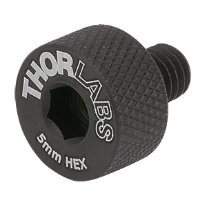 TS6H/M - Spring-Loaded 5 mm Hex-Locking Thumbscrew, M6 x 1.0 Thread