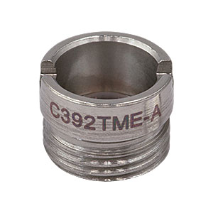 C392TME-A - f = 2.8 mm, NA = 0.60, WD = 1.0 mm, Mounted Aspheric Lens, ARC: 350 - 700 nm