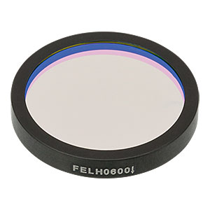 FELH0600 - Ø25.0 mm Longpass Filter, Cut-On Wavelength: 600 nm