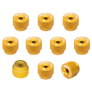 F25SSK1-GOLD - 1/4in-80 Removable Knobs, Gold, Pack of 10