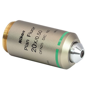 N20X-PF - 20X Nikon Plan Fluorite Imaging Objective, 0.50 NA, 2.1 mm WD