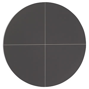 R1DS3N - Negative Crosshair Reticle, Ø1in, 25 µm Thick Lines, UVFS