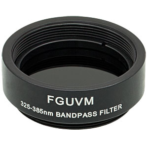 FGUVM - Ø25 mm UG1 Colored Glass Bandpass Filter, SM1-Threaded Mount, 325 - 385 nm