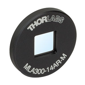 MLA300-14AR-M - Ø1in Mounted Lens Array, 400 - 900 nm AR Coating, Pitch = 300 µm, f = 14.2 mm