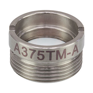 A375TM-A - f = 7.50 mm, NA = 0.30, WD = 5.59 mm, Mounted Aspheric Lens, ARC: 350 - 700 nm