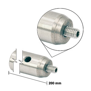 TR200/M-JP - Ø12 mm Optical Post, SS, M4 Setscrew, M6 Tap, L = 200 mm