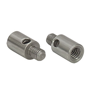 AS8E4M - Adapter with Internal 8-32 Threads and External M4 x 0.7 Threaded Stud