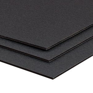 TB4 - Black Hardboard, 24in x 24in (610 mm x 610 mm), 3/16in (4.76 mm) Thick, 3 Sheets
