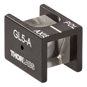 GL5-A - Mounted Glan-Laser Polarizer, Ø5 mm CA, AR Coating: 350 - 700 nm