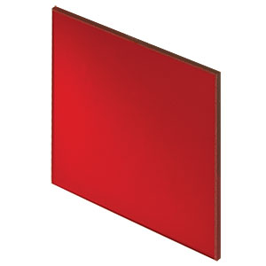 FGL610S - 2in Square RG610 Colored Glass Filter, 610 nm Longpass 
