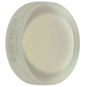 AC254-200-B - f = 200.0 mm, Ø1in Achromatic Doublet, ARC: 650 - 1050 nm