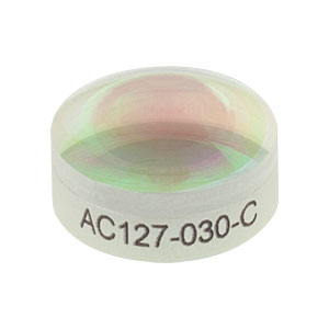 AC127-030-C - f = 30.0 mm, Ø1/2in Achromatic Doublet, ARC: 1050 - 1700 nm