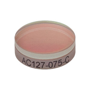 AC127-075-C - f = 75.0 mm, Ø1/2in Achromatic Doublet, ARC: 1050 - 1700 nm