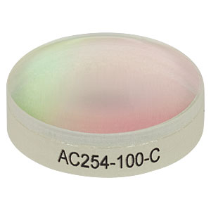 AC254-100-C - f = 100.0 mm, Ø1in Achromatic Doublet, ARC: 1050 - 1700 nm