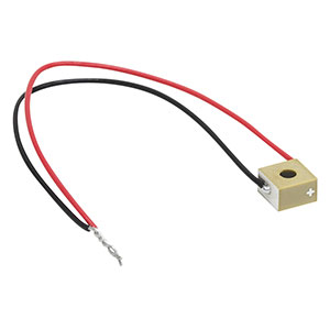 PA4FKH3W - Piezo Chip with Ø2.0 mm Through Hole, 150 V, 3.0 µm Displacement, 5.0 mm × 5.0 mm x 3.0 mm, Pre-Attached Wires