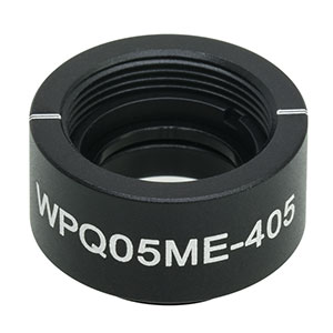 WPQ05ME-405 - Ø1/2in Mounted Polymer Zero-Order Quarter-Wave Plate, SM05-Threaded Mount, 405 nm