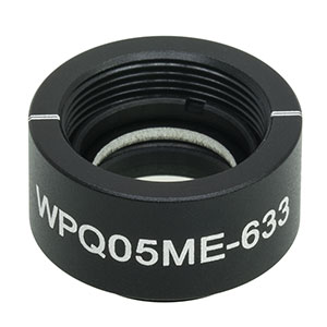 WPQ05ME-633 - Ø1/2in Mounted Polymer Zero-Order Quarter-Wave Plate, SM05-Threaded Mount, 633 nm