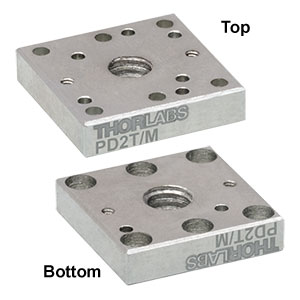 PD2T/M - Adapter Plate for 5 mm Piezo Inertia Stage, 3 mm Thick, M4 x 0.7 Mounting Hole