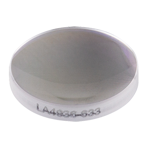 LA4936-633 - f = 30 mm, Ø1/2in UVFS Plano-Convex Lens, 633 nm V-Coat