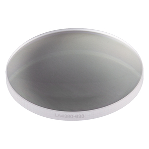 LA4380-633 - f = 100 mm, Ø1in UVFS Plano-Convex Lens, 633 nm V-Coat