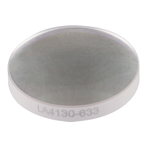 LA4130-633 - f = 40 mm, Ø1/2in UVFS Plano-Convex Lens, 633 nm V-Coat