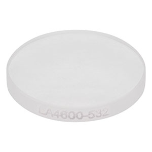 LA4600-532 - f = 100 mm, Ø1/2in UVFS Plano-Convex Lens, 532 nm V-Coat