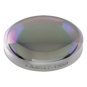 LA4647-1550 - f = 20 mm, Ø1/2in UVFS Plano-Convex Lens, 1550 nm V-Coat
