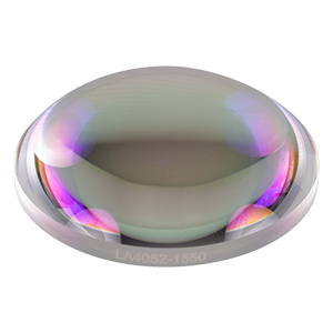 LA4052-1550 - f = 35 mm, Ø1in UVFS Plano-Convex Lens, 1550 nm V-Coat