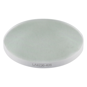 LA4236-405 - f = 125 mm, Ø1in UVFS Plano-Convex Lens, 405 nm V-Coat