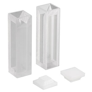 CV10Q14F - 1400 µL Micro Fluorescence Cuvette with Cap, 10 mm Path Length, 2 Pack