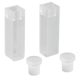 CV10Q35AE - 3500 µL Enhanced Chemical Resistance Macro Cuvette with Stopper, 10 mm Path Length, 2 Pack