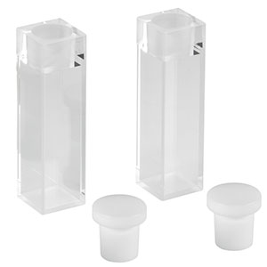 CV10Q35FAE - 3500 µL Enhanced Chemical Resistance Macro Fluorescence Cuvette with Stopper, 10 mm Path Length, 2 Pack