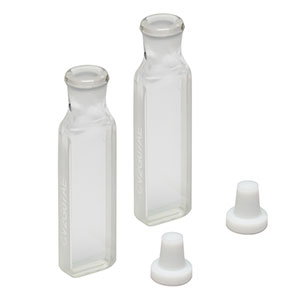 CV2G07AE - 700 µL Enhanced Chemical Resistance Micro Cuvette with Stopper,  Borosilicate Glass, 4.7 mm Opening Diameter, 2 mm Path Length, 2 Pack
