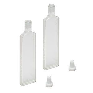 CV1Q035AE - 350 µL Enhanced Chemical Resistance Micro Cuvette with Stopper, Synthetic Quartz Glass, 2.6 mm Opening Diameter, 1 mm Path Length, 2 Pack